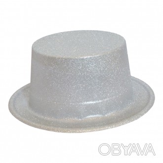Шляпа Цилиндр блестящая (серебро) – простой и незамысловатый способ создать детс. . фото 1