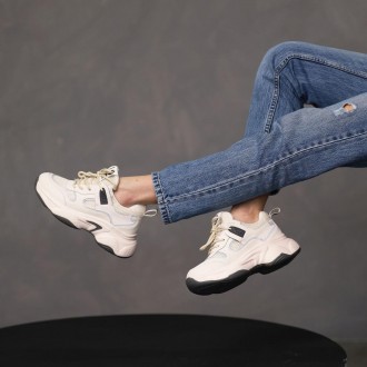 Універсальна модель жіночих кросівок 585024 в бежевому кольорі, виготовлена з по. . фото 9