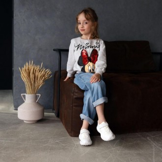 Стильна модель дитячих кросівок Kids 585082 в універсальному білому кольорі. Пар. . фото 6