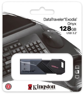USB-накопичувач DataTraveler Exodia Onyx з компактним зсувним ковпачкомKingston . . фото 7