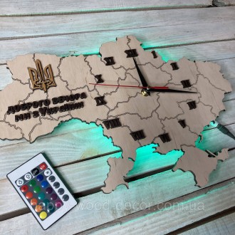 Часы настенные карта Украины:
 
Часы изготовлены из фанеры в форме карты Украины. . фото 2