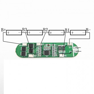 Контролер заряду, плата захисту 4S Li-Ion з балансиром, для 4 літієвих акумулято. . фото 4