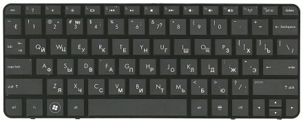 Клавіатура для ноутбука HP Mini (210-2000) Black, (Black Frame) RU. . фото 2