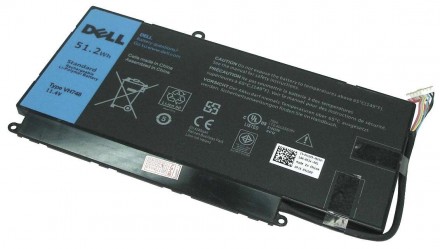 Акумулятор для ноутбука Dell VH748 Vostro 5470 11.1V Black 4600mAh Orig Совмести. . фото 3
