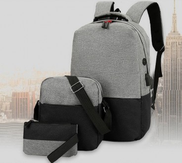 Мужской набор городской рюкзак + мужская сумка планшетка + кошелек клатч
Характе. . фото 2