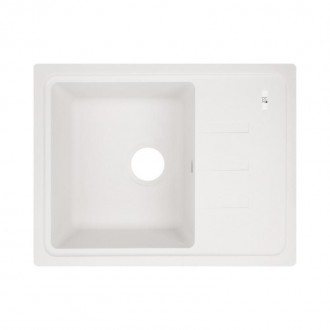 Кухонна мийка Lidz (WHI-01) 620x435/200 виготовлена з якісного штучного каменю, . . фото 2