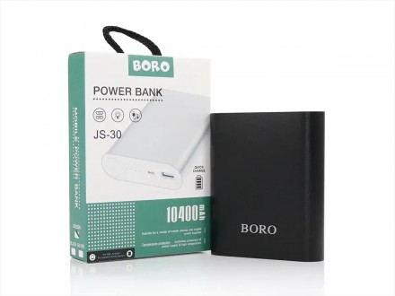 Зовнішній акумулятор (power bank) 10400mAh (2400mAh) Boro JS-30
Зовнішній акумул. . фото 2