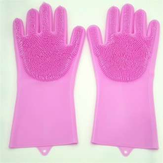 Гумові господарські рукавички Magic Silicone Gloves призначені для захисту рук. . . фото 6