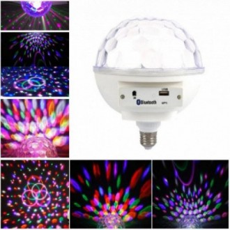 Диско-куля LED Cryst almagic ball light E27 997 BT має компактний дизайн у вигля. . фото 8