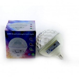 Диско-куля LED Cryst almagic ball light E27 997 BT має компактний дизайн у вигля. . фото 7