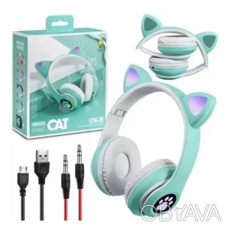 Bluetooth навушники з котячими вушками користуються особливою популярністю серед. . фото 1