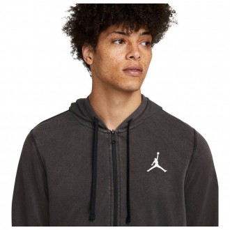 Сіра чоловіча толстовка Nike Air Jordan Dri-FIT Fleece з блискавкою на всю довжи. . фото 5