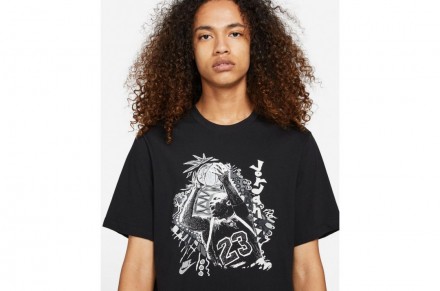 Мужская футболка Jordan с оригинальным рисунком спереди выполнена из мягкого хло. . фото 5