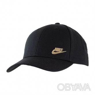 Чорна кепка від Nike, із золотим металевим лого. . фото 1