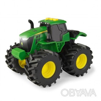 Игрушечный трактор John Deere Kids Monster Treads с большими колесами со светом