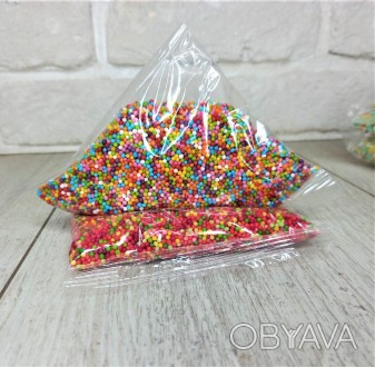 Посыпка 100гр Шарики кондитерская разноцветные Насолода микс сахарная