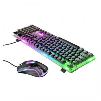 Ігровий набір 2 в 1 клавіатура і мишка HOCO GM11 Terrific glowing RGB володіє вс. . фото 4