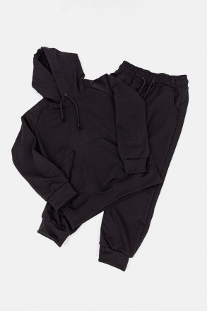 Спорт костюм подростковый цвет черный 129R7144. Ананьїв. фото 1 Спорт костюм подростковый цвет черный 129R7144. Ананьїв. фото 1