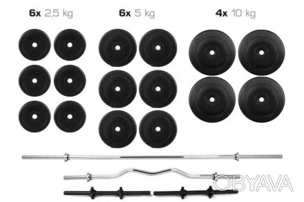 Представляем набор нагрузок (Штанга + Гантели) с общим весом 101 кг
С помощью да. . фото 1