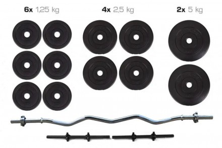 Представляем набор нагрузок (Штанга + Гантели) с общим весом 36 кг
 С помощью да. . фото 2