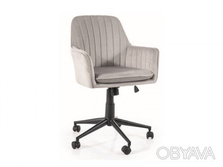 
Крісло поворотне офісне Q-886 VELVET світло-сіре BL.03 : стильна і сучасна моде. . фото 1
