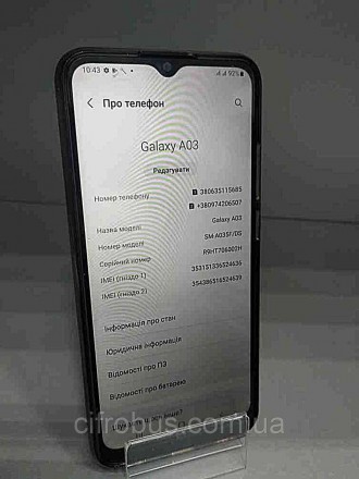 Samsung Galaxy A03 — смартфон початкового рівня, який має великий дисплей і здат. . фото 2