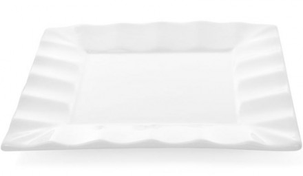 Набор 2 подставные квадратные тарелки "White City" - белоснежная коллекция столо. . фото 3