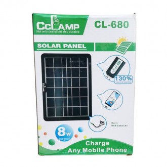 
Солнечная панель CCLamp CL-680 Solar 8Вт монокристалическая панель 27*19*2.5см
. . фото 6