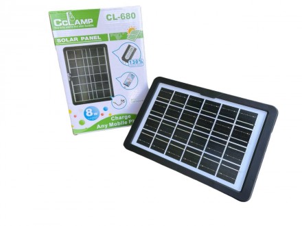 
Солнечная панель CCLamp CL-680 Solar 8Вт монокристалическая панель 27*19*2.5см
. . фото 3