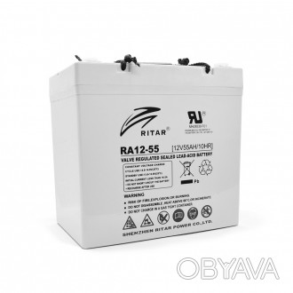 Акумуляторна батарея AGM RITAR RA12-55 — надійний електричний компаньйон для ваш. . фото 1