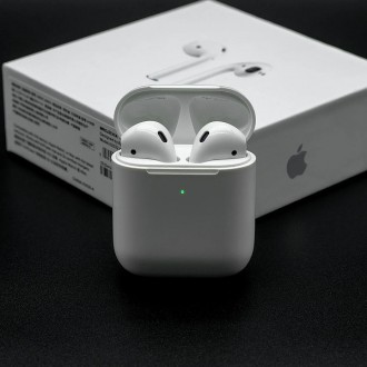 Беспроводные наушники AirPods 2 Bluetooth с функцией беспроводной зарядки кейса . . фото 6