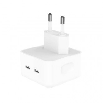 Адаптер для iPhone USB-C+C 35W забезпечує швидке й ефективне заряджання вдома, в. . фото 3