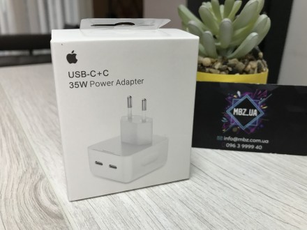 Адаптер для iPhone USB-C+C 35W забезпечує швидке й ефективне заряджання вдома, в. . фото 4