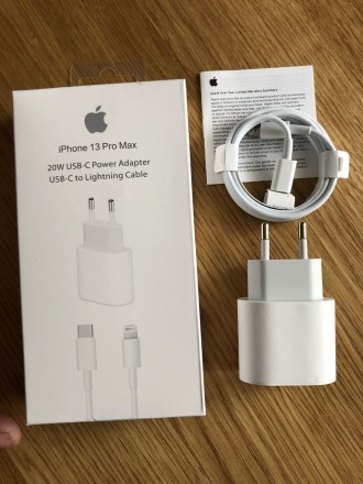 Зарядний пристрій 20W USB-C для iPhone 13 Pro Max + Кабель Type C на Lighting
Ко. . фото 2