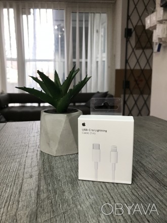 Кабель для iPhone Lightning to Type C cable 1m
Умеренно жесткий белый кабель с о. . фото 1