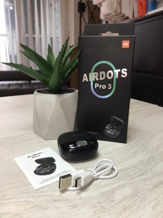 Бездротові навушники AirDots Pro 3 для Xiaomi Чорні
 
Характеристики:
Тип навушн. . фото 5