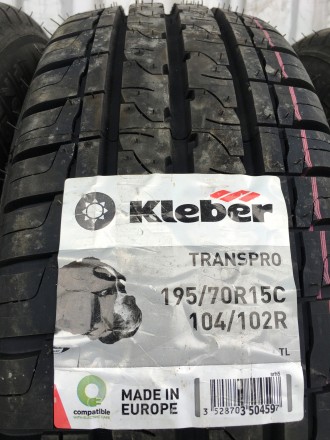 Продам НОВЫЕ летние шины Kleber:
195/70R15C 104/102R Transpro Kleber (бренд Фра. . фото 4