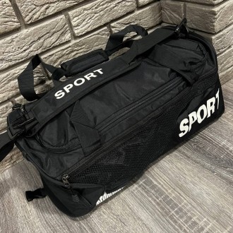 Спортивна, дорожня сумка-рюкзак унісекс Sport білий логотип:
- Плечовий ремінь;
. . фото 5