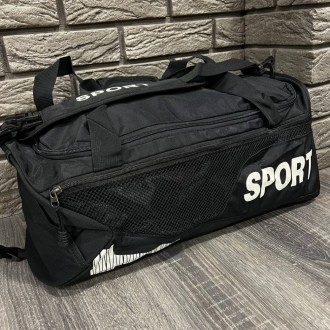 Спортивна, дорожня сумка-рюкзак унісекс Sport білий логотип:
- Плечовий ремінь;
. . фото 7