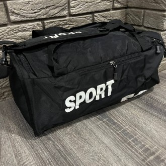 Спортивна, дорожня сумка-рюкзак унісекс Sport білий логотип:
- Плечовий ремінь;
. . фото 2