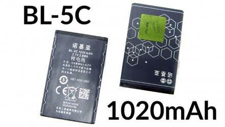  Аккумулятор LiPo 3.7V BL-5C 1020mAh.. . фото 3