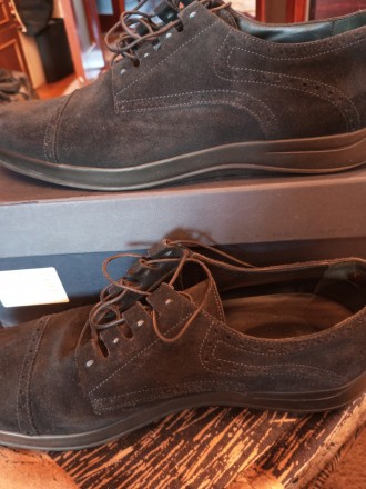 Ботинки, туфли Alberto Guardiani мужские 44 размер., стелька 30см. ,(темно-темно. . фото 4