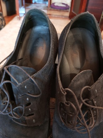 Ботинки, туфли Alberto Guardiani мужские 44 размер., стелька 30см. ,(темно-темно. . фото 5