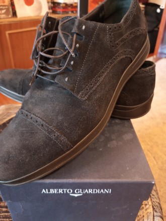 Ботинки, туфли Alberto Guardiani мужские 44 размер., стелька 30см. ,(темно-темно. . фото 2