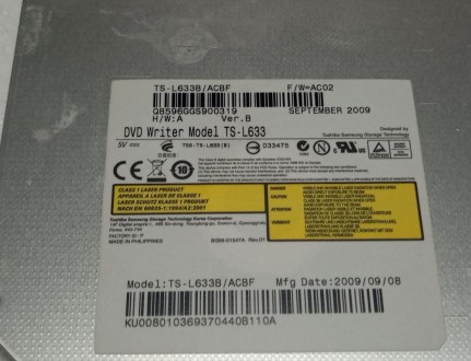 DVD/RW привод з ноутбука ACER ASPIRE 7540G TS-L633

Робочий. На кришці присутн. . фото 3