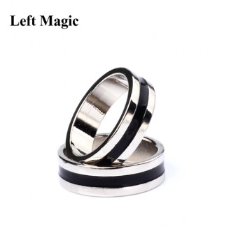 Магнітне кільце для фокусів виготовлено в поєднанні чорного і сріблястого кольор. . фото 4