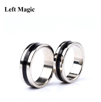 Магнітне кільце для фокусів виготовлено в поєднанні чорного і сріблястого кольор. . фото 3