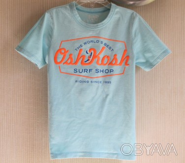 Хлопковая футболка фирмы Oshkosh.
Куплена на американском сайте.
Размер 5Т аме. . фото 1