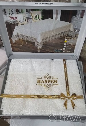  Красива скатертина Haspen 160 х 220 турецького виробництва. Модель виконана з м. . фото 1
