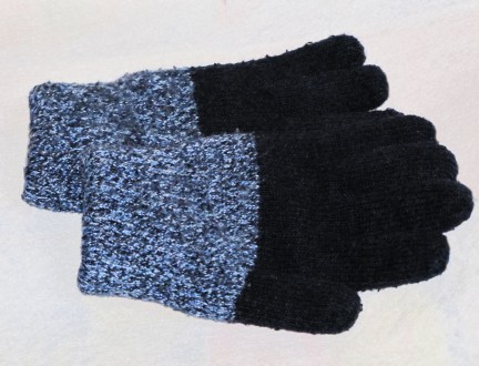 Теплые перчатки. Двойная вязка.
На возраст от 5 до 8 лет. Цвет – темно-си. . фото 3